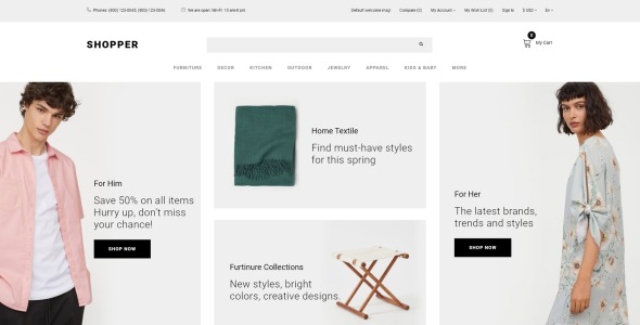 оптовая электронная коммерция чистый шаблон opencart