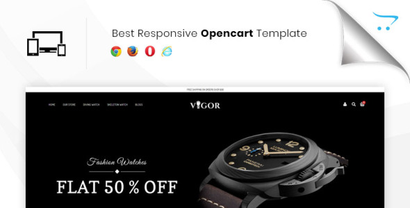 шаблон opencart в магазине часов