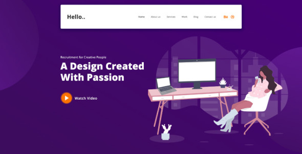 PSD шаблон на тему портфолио дизайнера