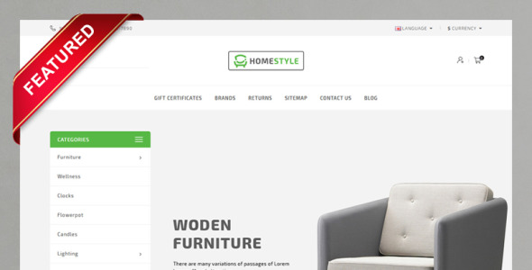 шаблон opencart мебельного магазина homestyle
