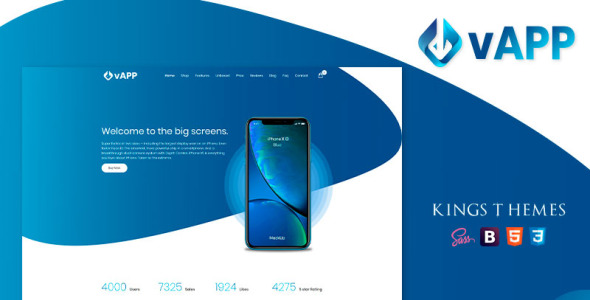 шаблон целевой страницы vapp