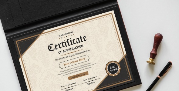 Шаблон сертификата на тему графика