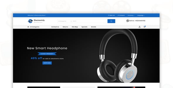 шаблон opencart торгового центра