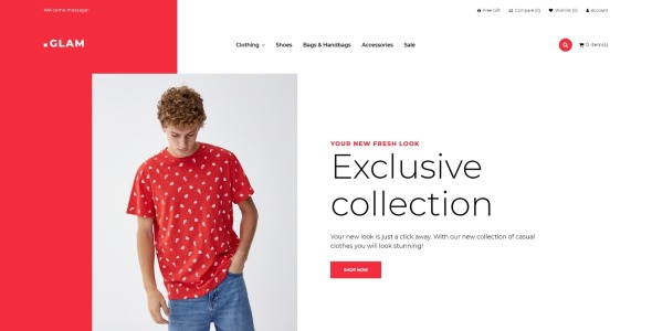 модный магазин креативный шаблон opencart