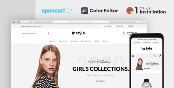 instyle fashion store opencart шаблон