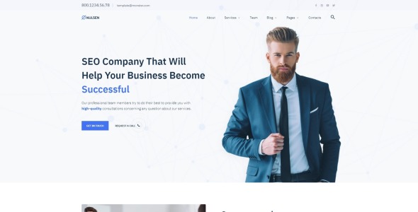 seo компания clean multipage html5 шаблон сайта