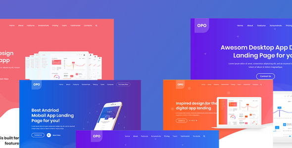 креативный шаблон сайта приложения