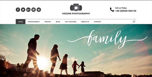 PSD шаблон на тему фотостудия