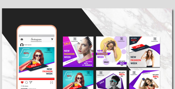 Шаблон для соцсетей на тему графика