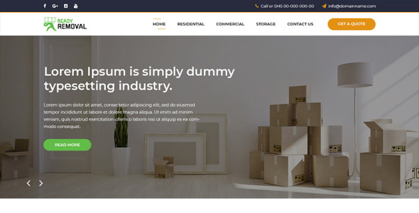 PSD шаблон на тему грузоперевозка