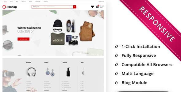 мега магазин отзывчивая тема woocommerce