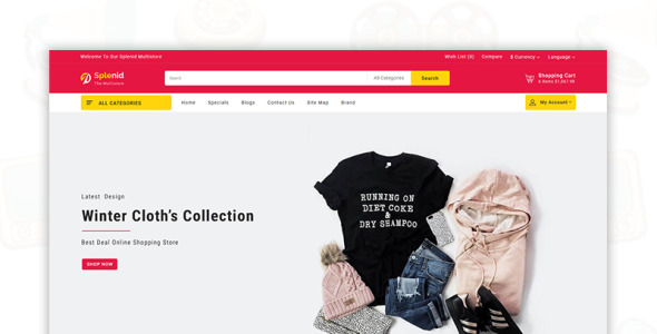 шаблон opencart торгового центра