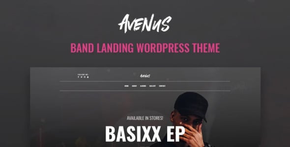 музыка одна страница современная тема wordpress elementor