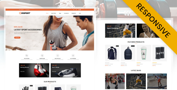 магазин спортивных аксессуаров opencart шаблон