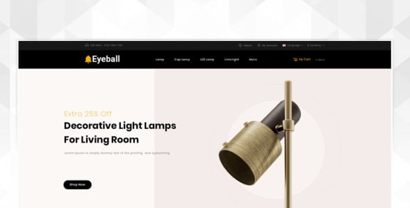 шаблон opencart магазина освещения глазного яблока