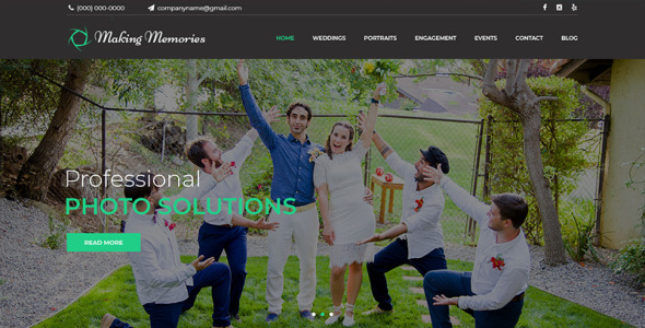 PSD шаблон на тему фотостудия