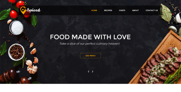 PSD шаблон на тему шеф-повар