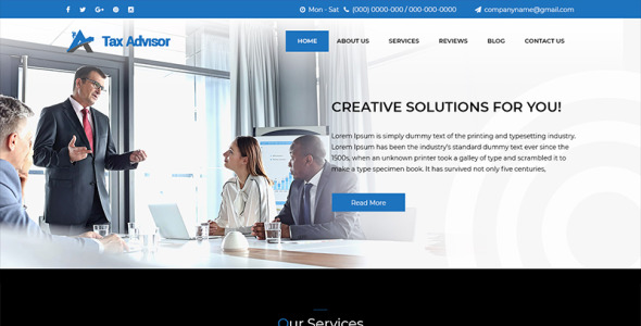 PSD шаблон на тему консалтинг