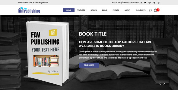 PSD шаблон на тему издательская компания