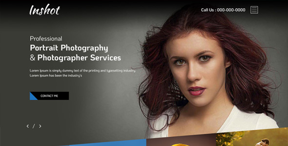 PSD шаблон на тему фотограф