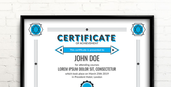 Шаблон сертификата на тему графика