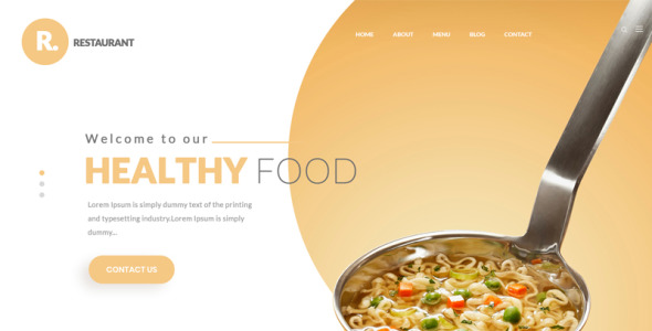 PSD шаблон на тему еда и ресторан