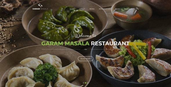 PSD шаблон на тему кафе и ресторан