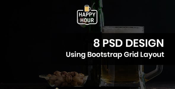 PSD шаблон на тему паб