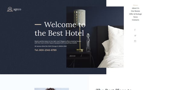 Hotel Moto CMS HTML Template