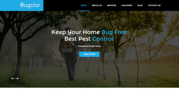 PSD шаблон на тему служба дезинсекции