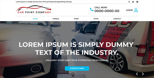 PSD шаблон на тему ремонт авто