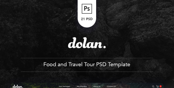 PSD шаблон на тему еда и ресторан