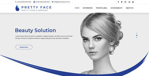 PSD шаблон на тему мода и красота