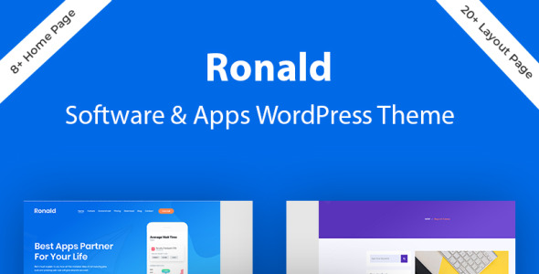 программное обеспечение и приложение landing wordpress theme