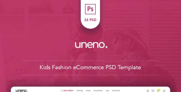 PSD шаблон на тему детская мода