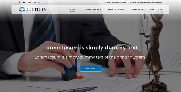 PSD шаблон на тему юридическая фирма