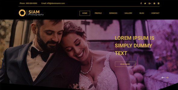 PSD шаблон на тему фотостудия