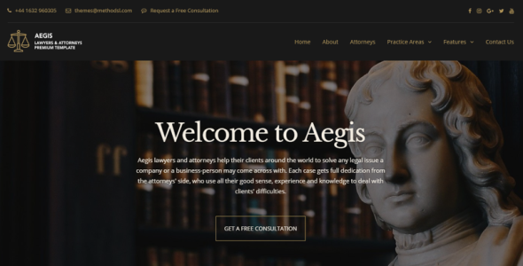 шаблон сайта юристов и адвокатов