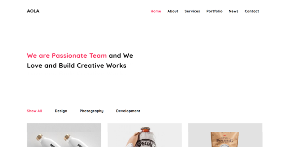 минималистский шаблон портфолио joomla