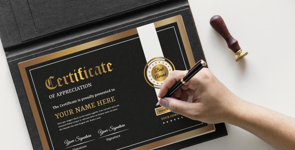 Шаблон сертификата на тему графика