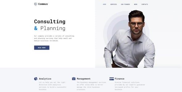 бизнес многоцелевая минимальная тема wordpress elementor