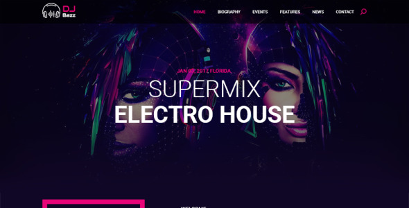 PSD шаблон на тему dj