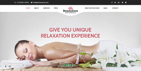 PSD шаблон на тему красота