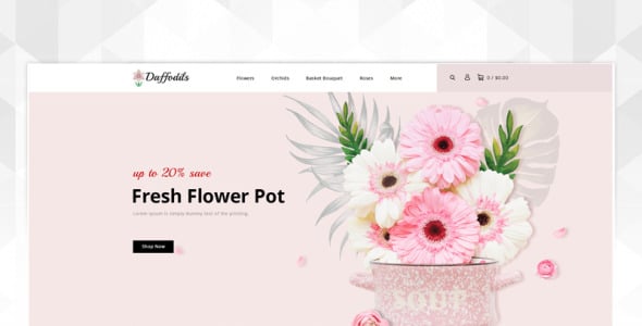 шаблон opencart магазина цветов