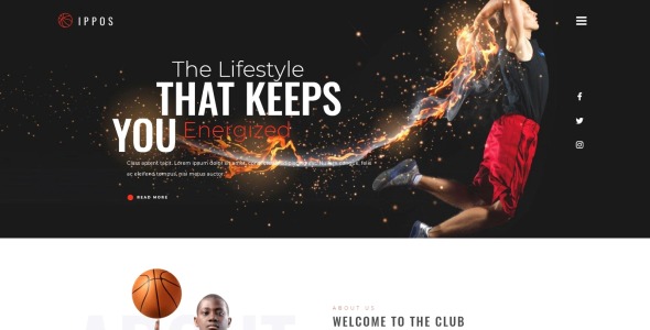 спортивная многофункциональная современная тема wordpress elementor