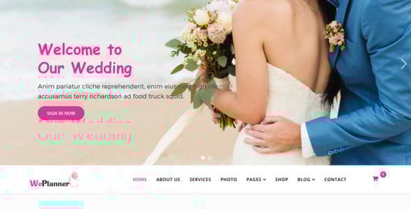 Wedding &amp; Wedding Planner Joomla template