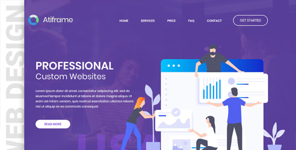 PSD шаблон на тему информационные технологии