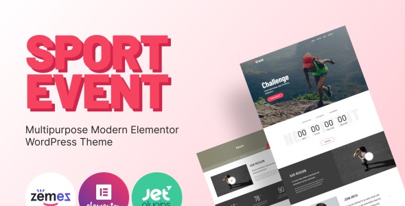 спортивное мероприятие многофункциональная современная тема wordpress elementor