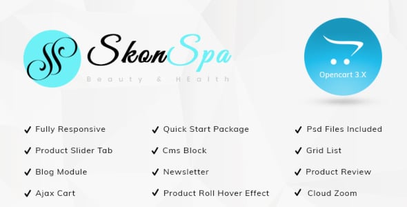 Skon Spa Beauty &amp; Health Responsive OpenCart Template