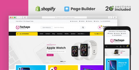 techayo магазин электроники shopify тема